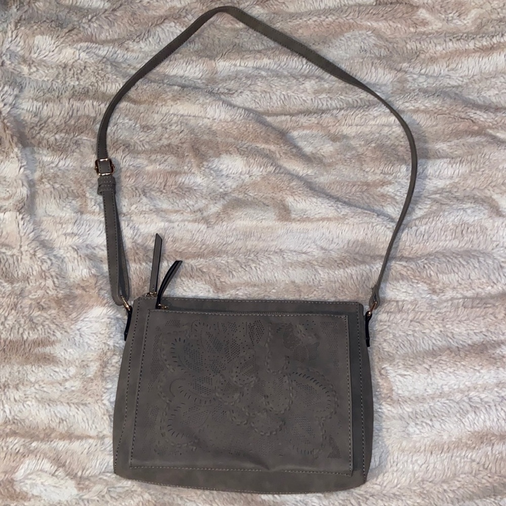 Green suede purse from Target